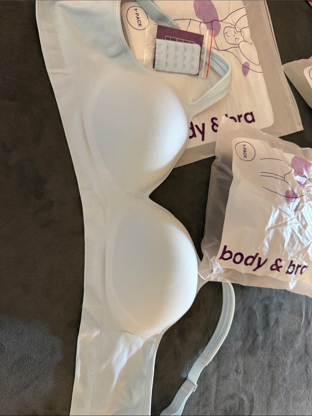 Light Blue Seamless T-Shirt Bra with Removable Straps